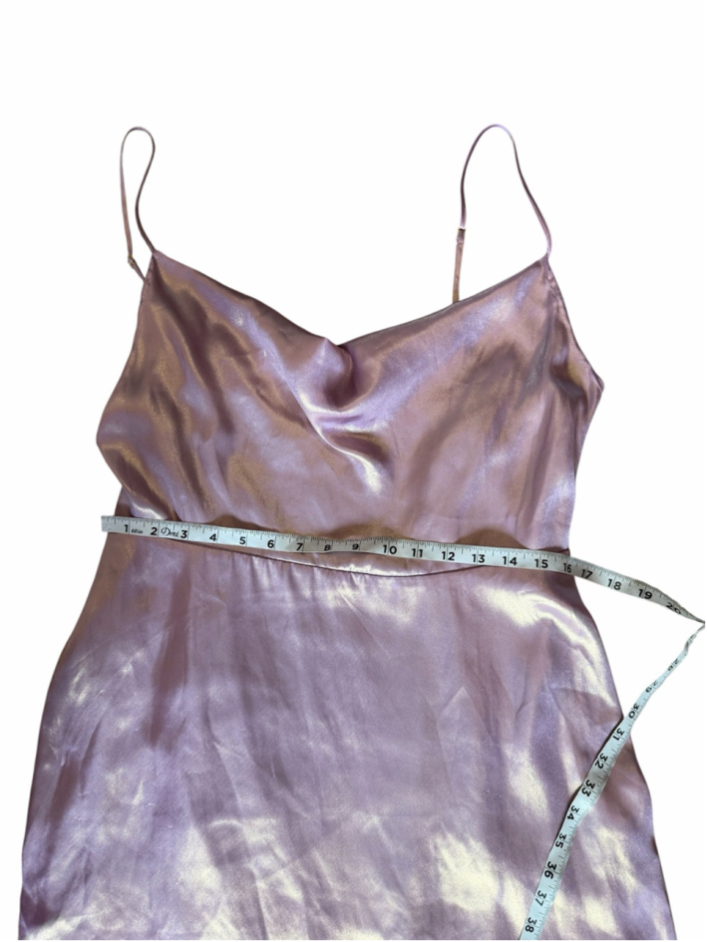Urban Outfitters Mauve Satin Cowl Neck Mini Slip Dress Y2K Party Size XL - Picture 10 of 11
